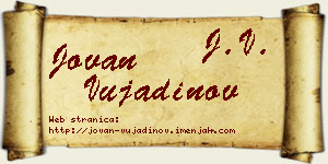 Jovan Vujadinov vizit kartica
